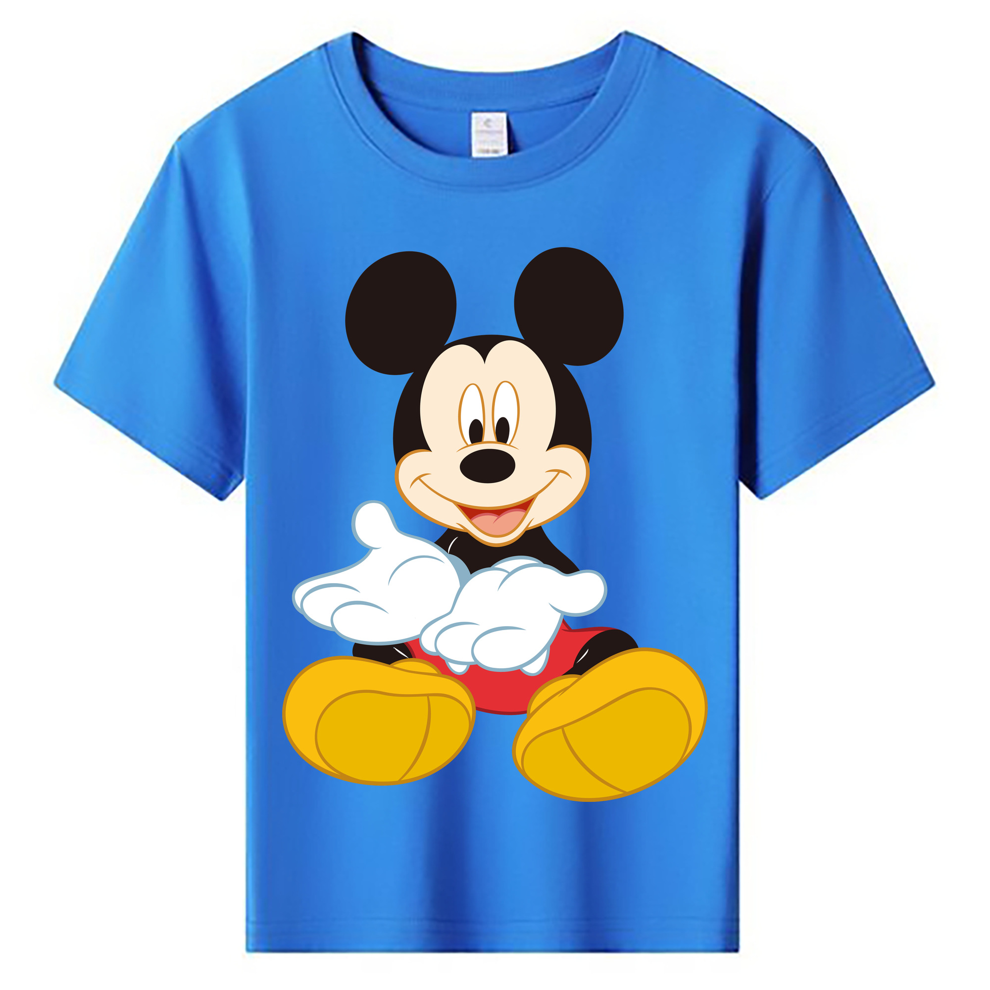 ミッキーマウス Mickey Mouse 綿100％キッズTシャツ（フロントプリント）